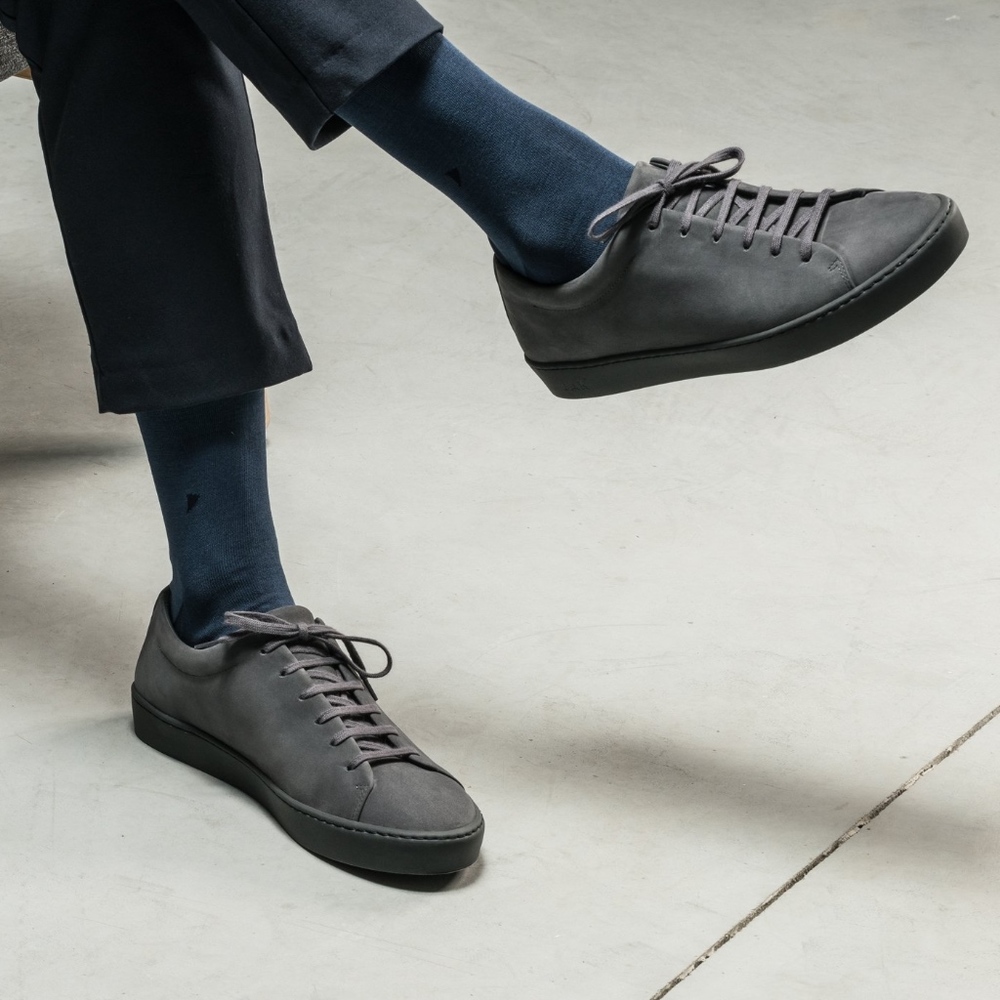 JAK ROYAL NOBUK ARSENIC SNEAKERS